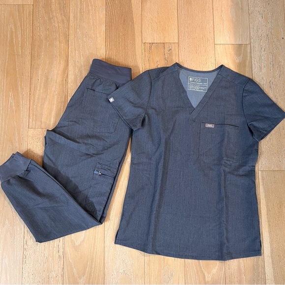 Figs Other - FIGS Heather Denim Scrub Set- XXS